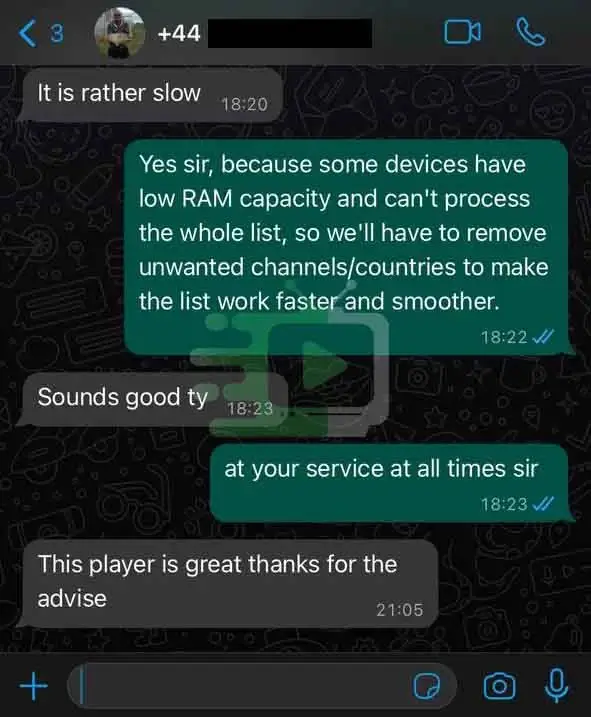 Témoignage partagé avec Pure iPTV — capture 3